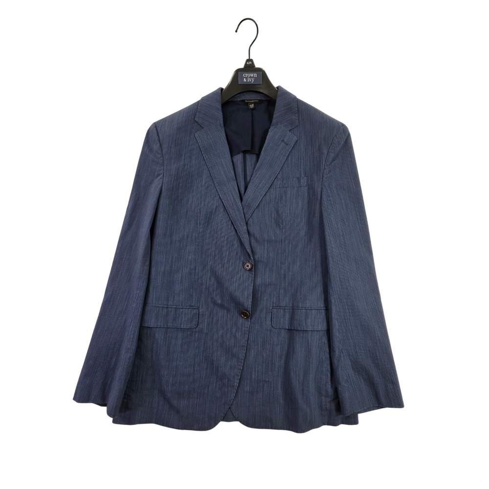 Banana Republic Blazer Mens 44R Blue EUC Slim Fit Two Button Cotton Blend